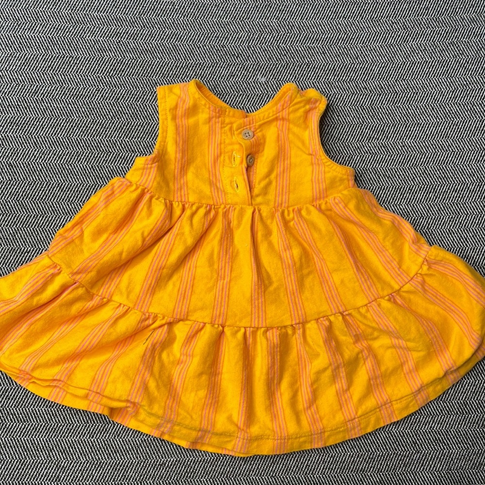 Orange Striped Dress